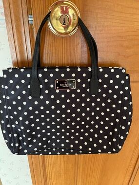 Kate Spade Loden Blake Avenue Satchel Handbag  Black/White